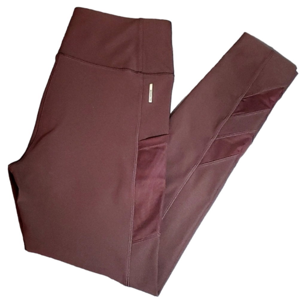 NWOT Mondetta 26" Purple/Mauve Leggings with Mesh Cut-Outs - Size Medium